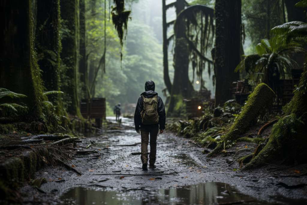 Lluvia y senderismo
