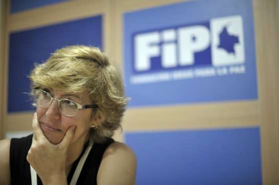 Sonia Alda, experta en seguridad, asiste en Bogotá al foro ‘Retos y desafíos de la Policía en contextos de transición hacia la paz’. / Óscar Pérez