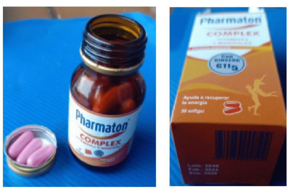 Pharmaton Complex, un producto que está siendo promocionado como medicamento, pero que no ha sido evaluado por el Invima, ni cuenta con autorización.