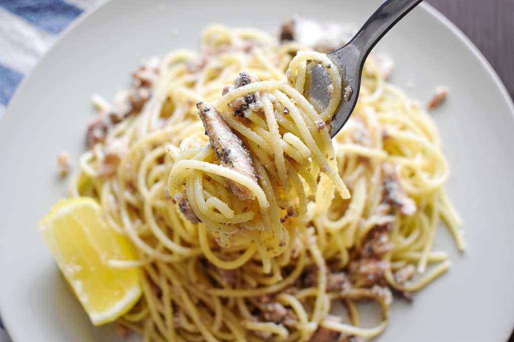 Pasta con sardinas
