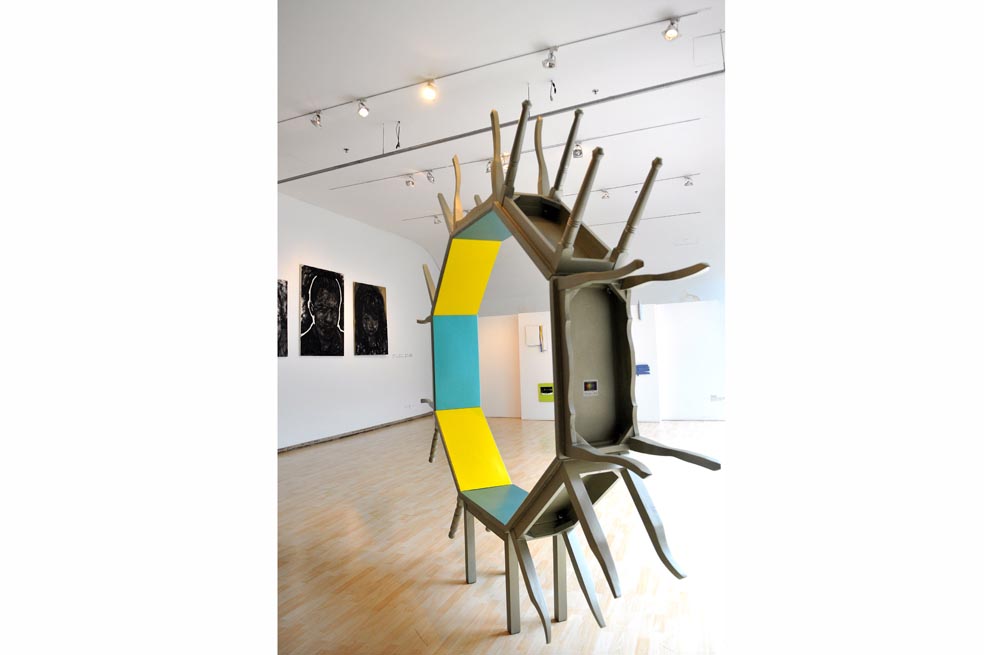  Rueca (2013), de Andrés Matías Pinilla, describe la pasión del artista por las formas geométricas. / Liz Durán.