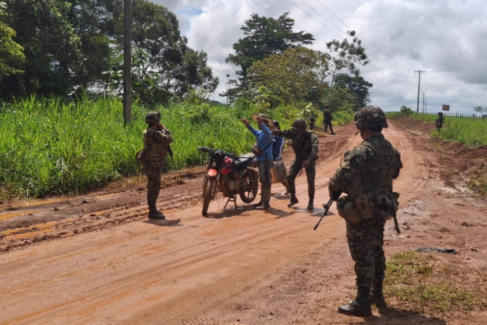 Hay despliegue de al menos 1.200 uniformados del Ejército para mantener la seguridad en los cuatro municipios de Guaviare, durante la vigencia del paro armado.