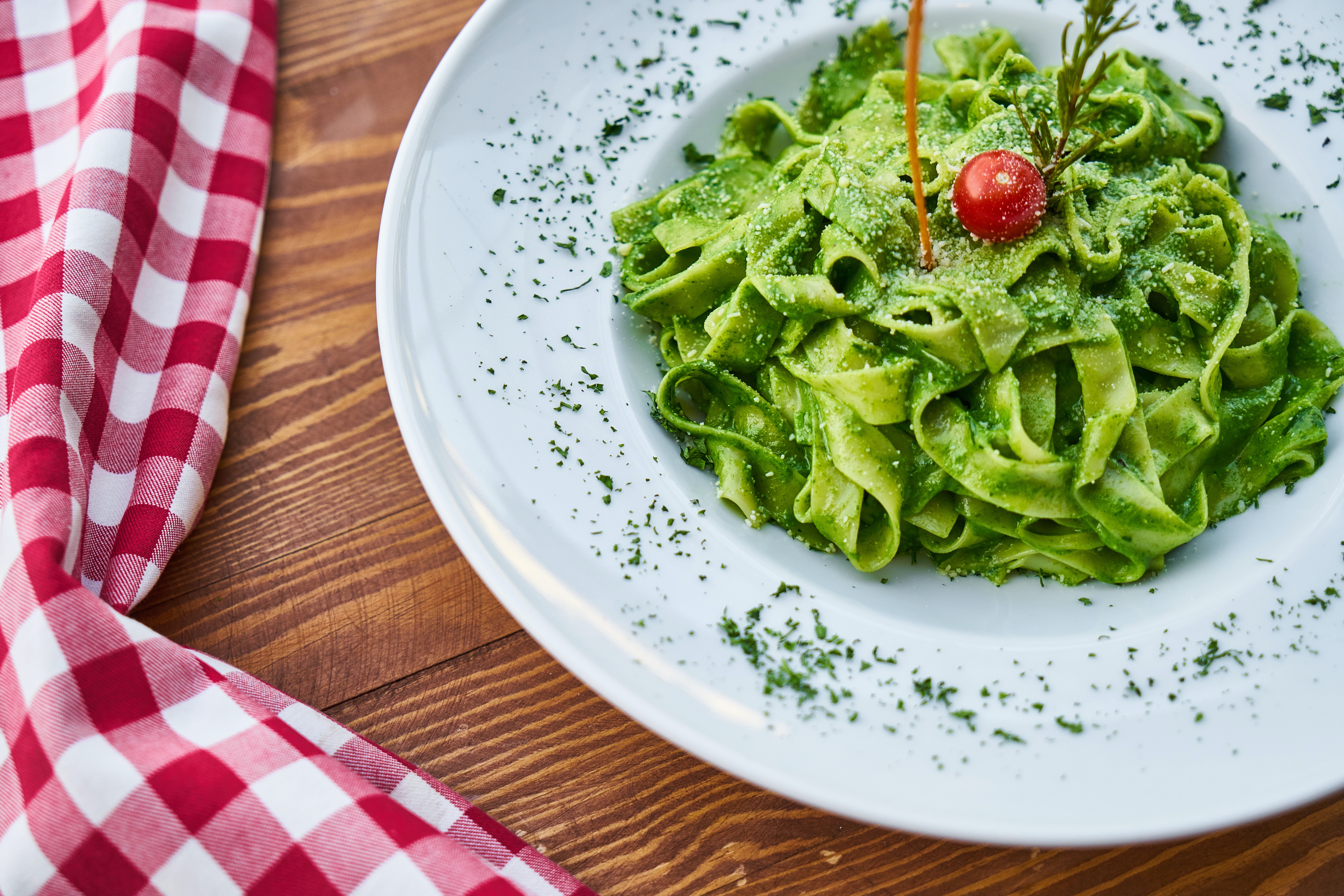 Pasta al pesto saludable