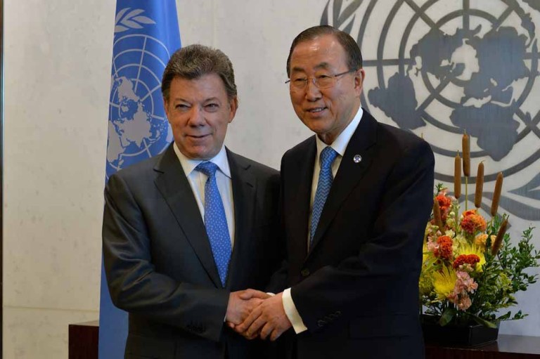 La paz de Santos, ante la ONU