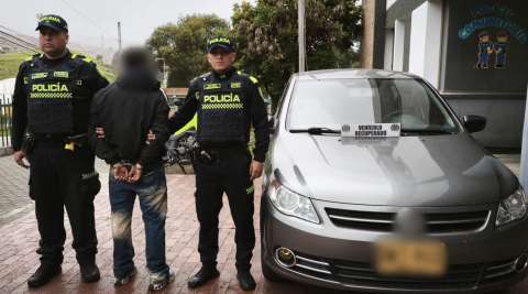 Capturado por hurto de vehículo en Bogotá tenía libertad condicional y antecedentes por robo