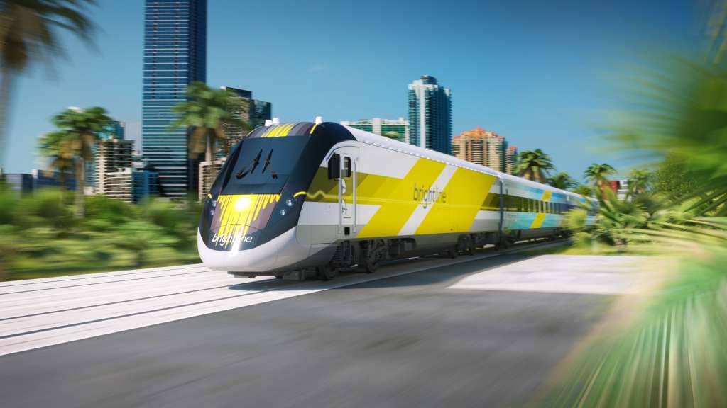 Servicio ferroviario de alta velocidad Brightline.