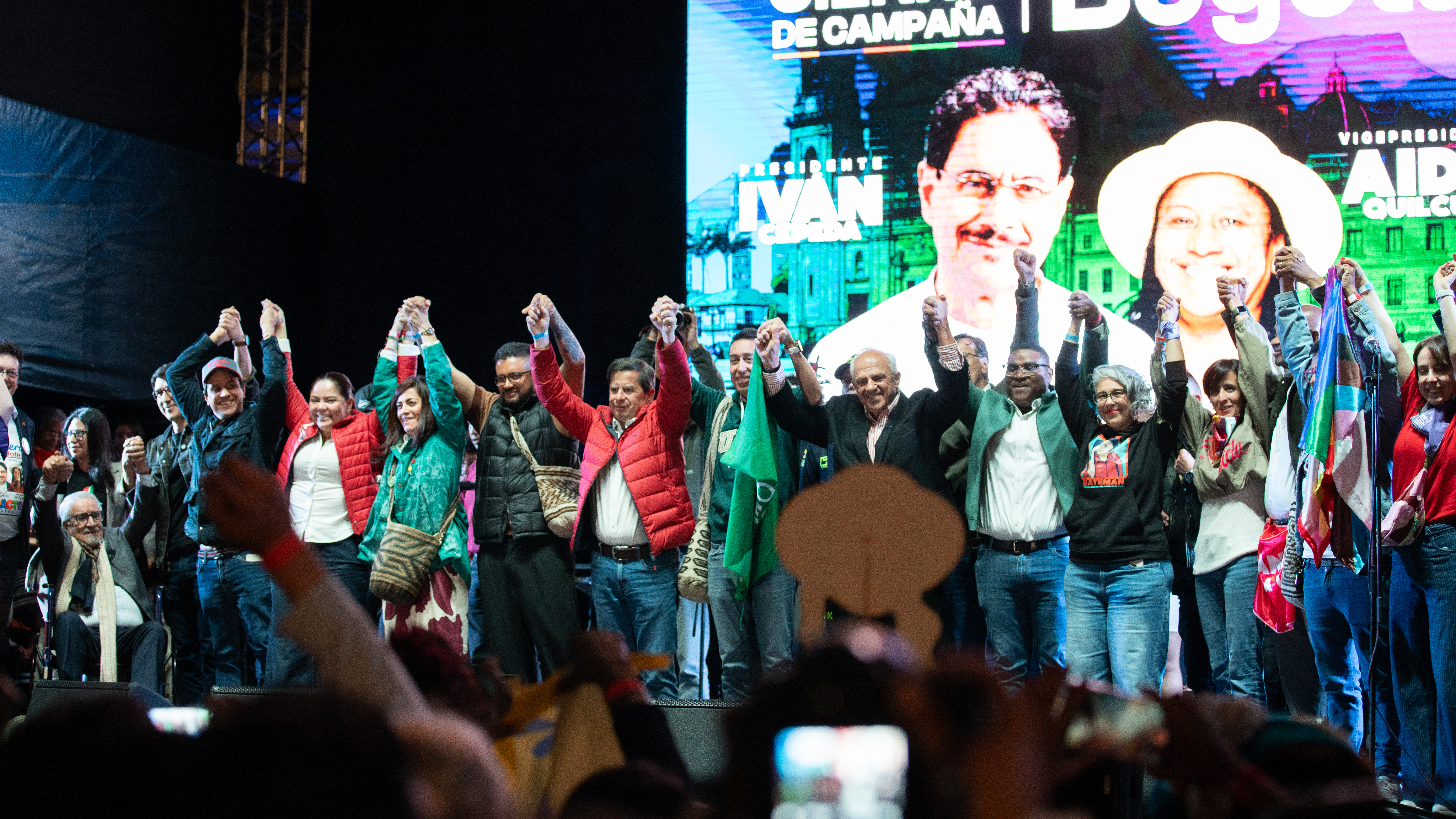 Iván Cepeda en la plaza de Bolívar