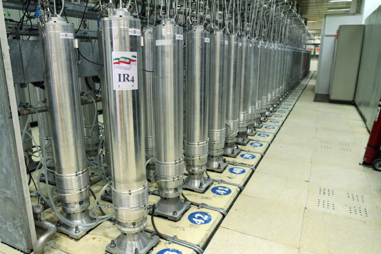 Máquinas centrifugadoras en la planta nuclear de Natanz.