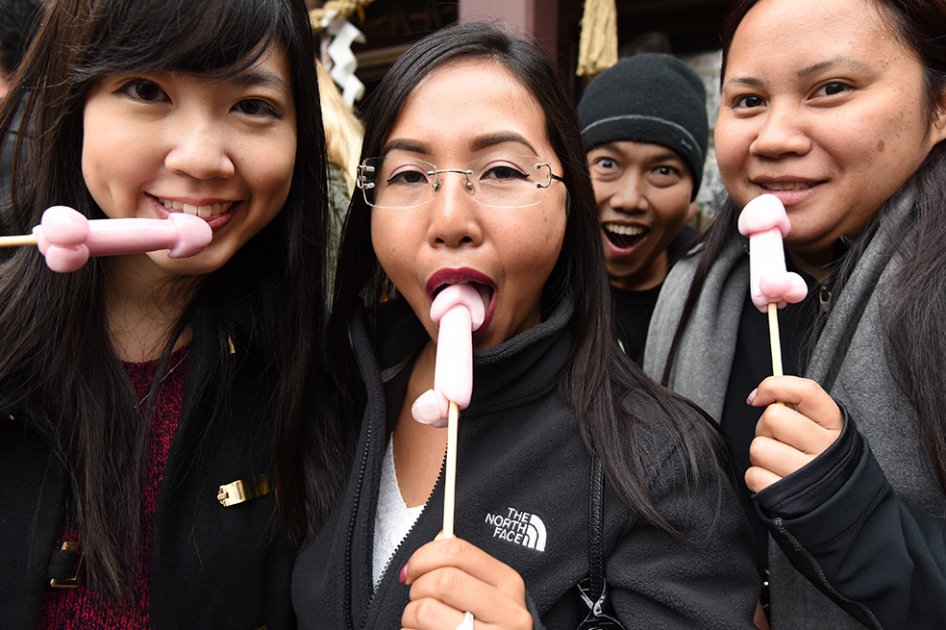 Estos son los dulces vendidos en el Kanamara Festival / AFP
