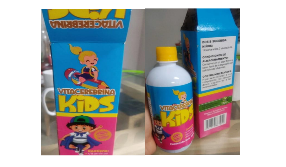 Este producto se está promocionando como un complemento en la alimentación de los niños, supuestamente a base de vitaminas, nutrientes y minerales.