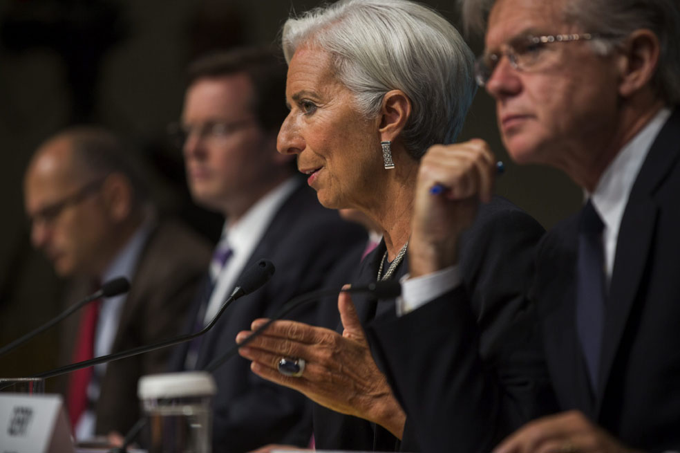 Christine Lagarde, directora gerente del Fondo Monetario Internacional, fue la encargada de lanzar la advertencia. / EFE