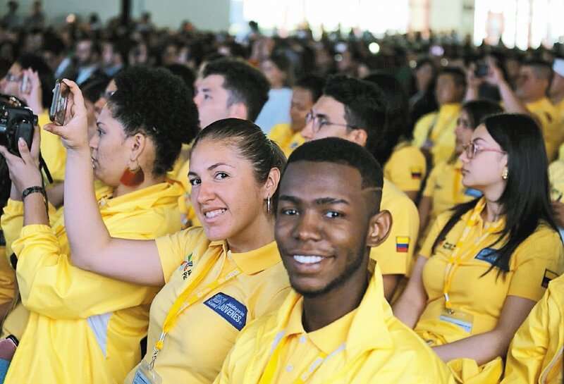 Delegación de jóvenes colombianos en el encuentro. / Cortesía
