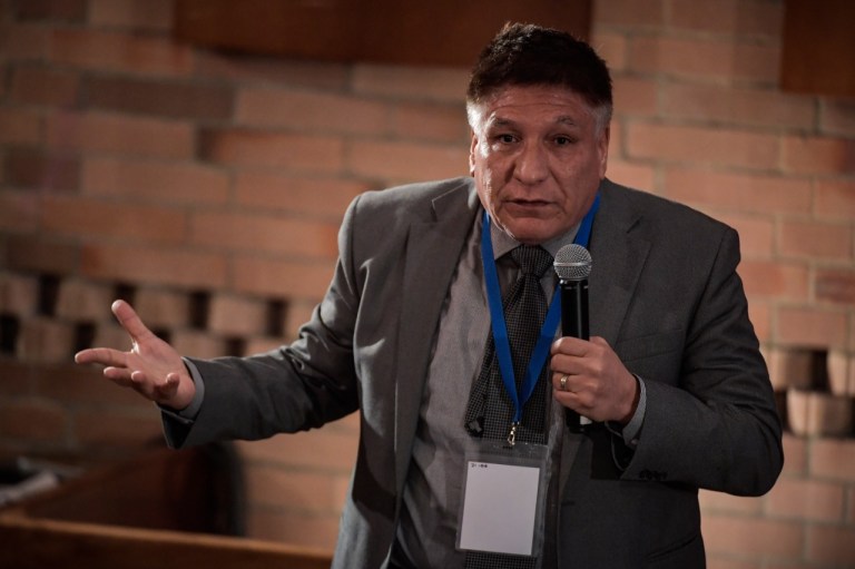 Durante la mañana, quienes hablaron en nombre de las víctimas fueron políticos que fueron secuestrados por las Farc. Entre ellos estuvo Sigifredo López, el único sobreviviente del grupo de 12 diputados de la Asamblea de Cali que fueron secuestrados en 2002 y asesinados en junio de 2008.
