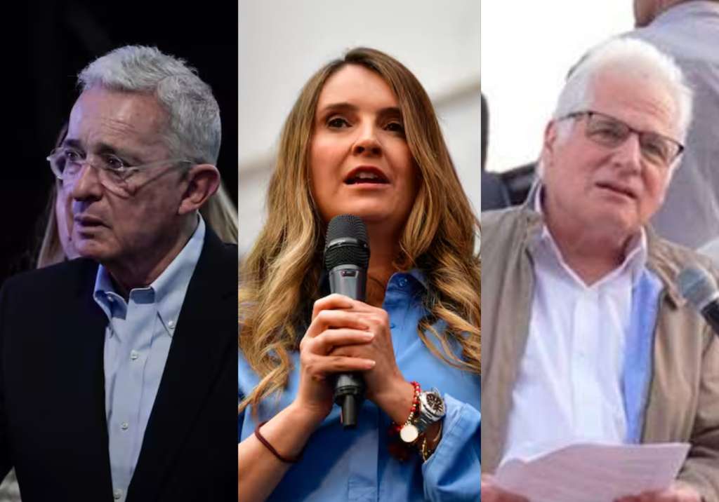 Álvaro Uribe, Paloma Valencia y Miguel Uribe Londoño.
