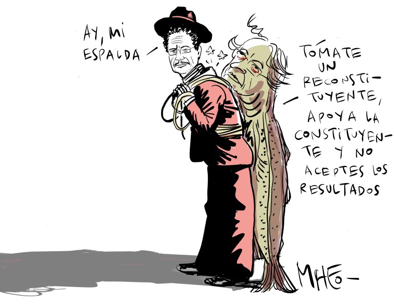 Resumen en caricaturas de lo que pasó en la primera vuelta presidencial