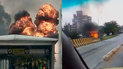 Explosión en inmediaciones de estación de Transmilenio en Suba