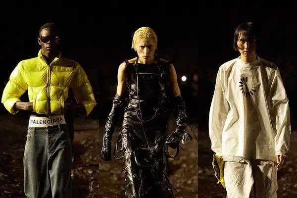 Kanye West abrió el desfile Balenciaga en una pasarela llena de barro