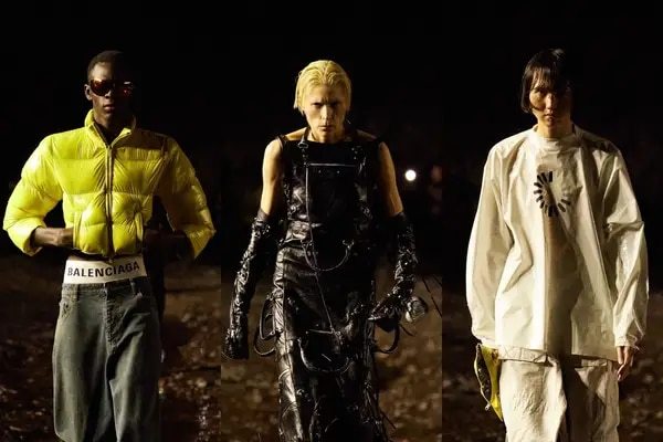 Balenciaga innovó en París con su desfile apocalíptico en una pasarela de barro