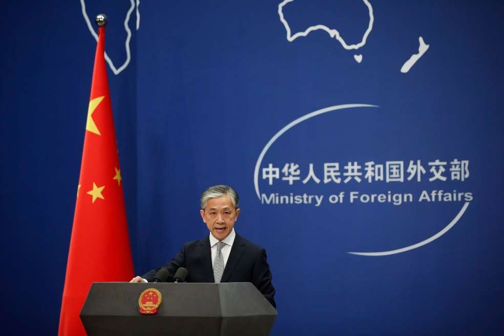 Wang Wenbin, vocero del ministerio de Relaciones Exteriores de China, habla de las tensiones con Estados Unidos.