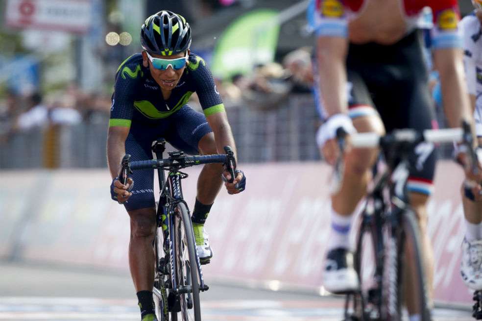 Nairo Quintana se ubica en la primera posición de la clasificación general. / AFP
