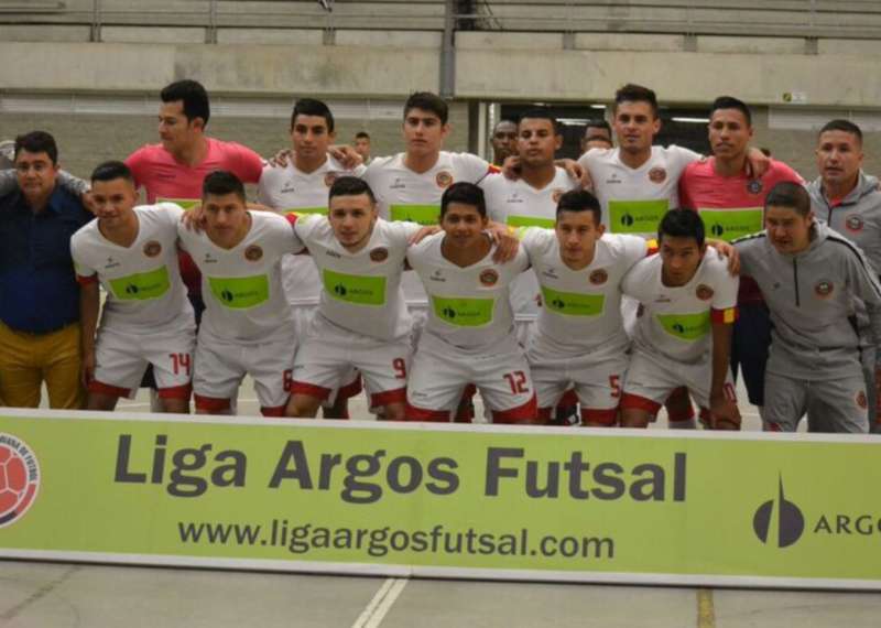El club Saeta de Bogotá, semifinalista de la Liga Argos Futsal.
