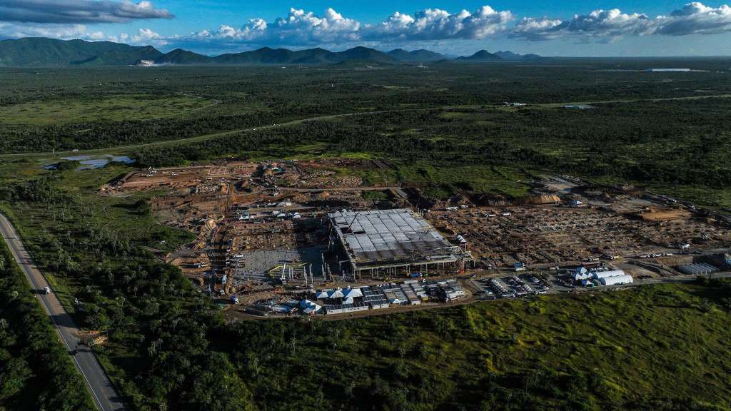 El centro de datos de ByteDance, en construcción en el Complejo Industrial y Portuario de Pecém, en Ceará (Brasil), en mayo.