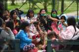 Indígenas Embera Katio pasaron la noche en un parque del centro de Bogotá