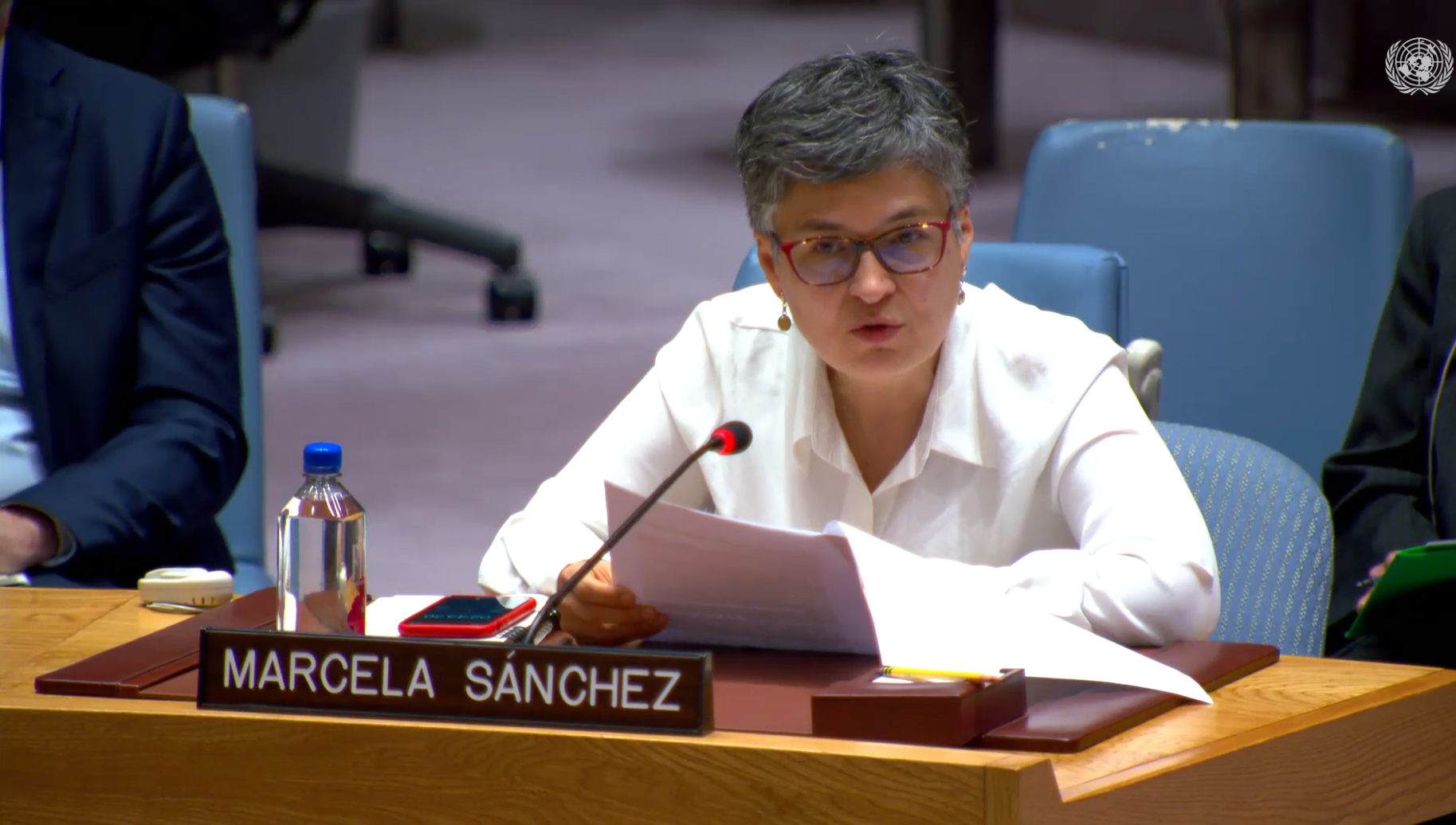 Marcela Sánchez, trabajadora social, activista y directora de Colombia Diversa, fue la representante de la sociedad civil durante el Consejo de Seguridad de la ONU.