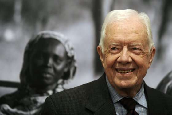 Jimmy Carter durante una conferencia en el Museo de Historia Natural (Nueva York), a principios de año. / Archivo EFE