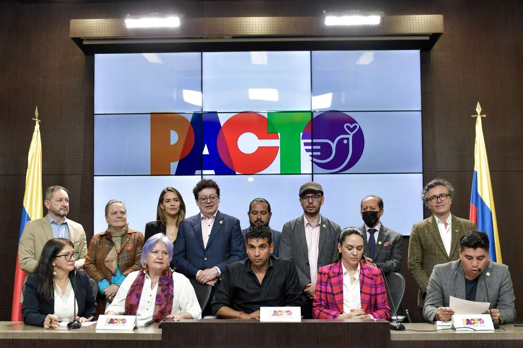 Rueda de prensa del Pacto Histórico que contó con la presencia de Gloria Inés Ramírez y David Racero