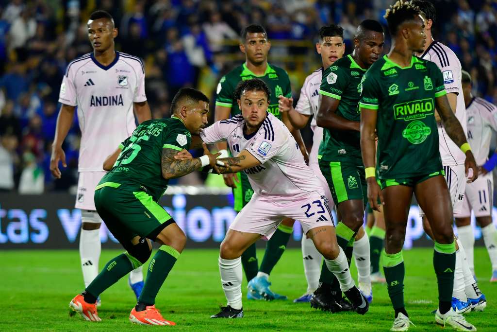 Partido Millonarios vs Bucaramanga por la fecha dieciséis de la Liga Betplay 2025-II.