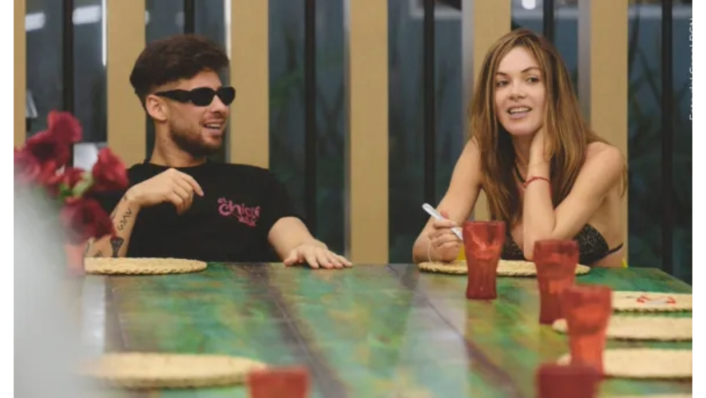 Nataly Umaña y Miguel Melfi en 'La casa de los famosos Colombia'.