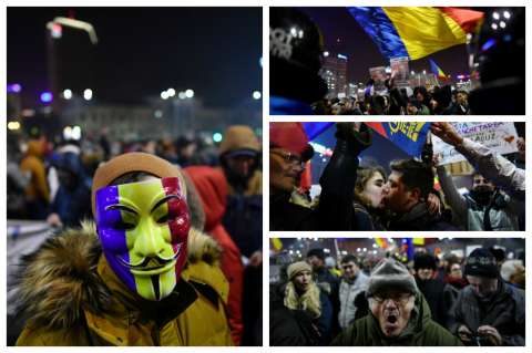 Rumania: las marchas multitudinarias contra un decreto que favorece a los corruptos