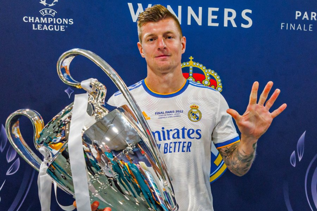 Toni Kroos, ganador de cinco Champions League. Cuatro con Real Madrid y una con Bayern Múnich.
