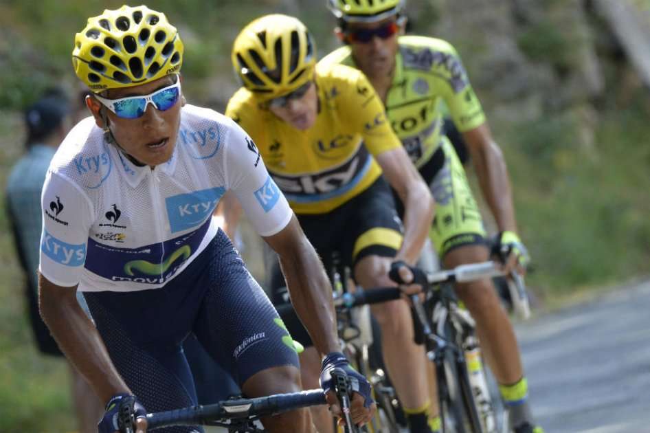 Nairo Quintana ascendió al segundo puesto en el Tour de Francia. Foto: AFP