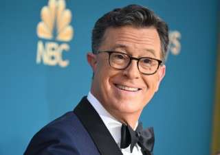 (FILES) Stephen Colbert arrives for the 74th Emmy Awards at the Microsoft Theater in Los Angeles, California, on September 12, 2022.