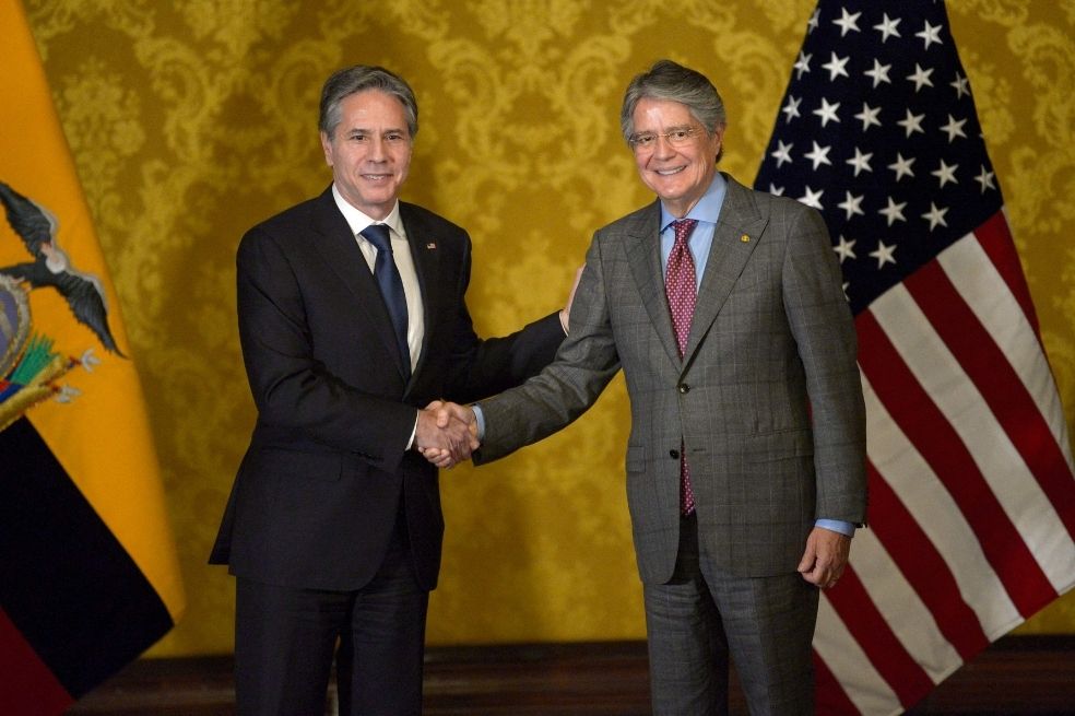 El secretario de Estado de EE. UU., Antony Blinken, se reunió el martes con el presidente de Ecuador, Guillermo Lasso.