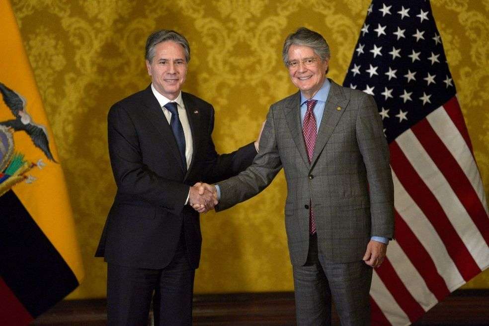 El secretario de Estado de EE. UU., Antony Blinken, se reunió el martes con el presidente de Ecuador, Guillermo Lasso.