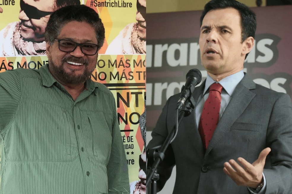 'Iván Márquez´y Guillermo Rivera. / Tomado de Twitter y cortesía Ministerio del Interior