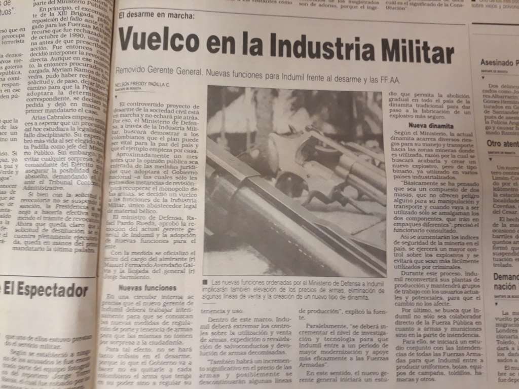El Espectador, fusiles
