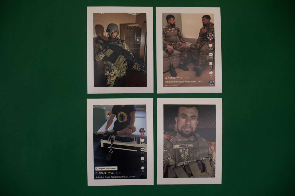Fotografías del archivo personal del Árabe como legionario en la guerra de Ucrania.