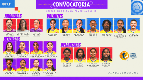 Ellas son las elegidas: convocatoria de la selección femenina Sub-17 de Colombia