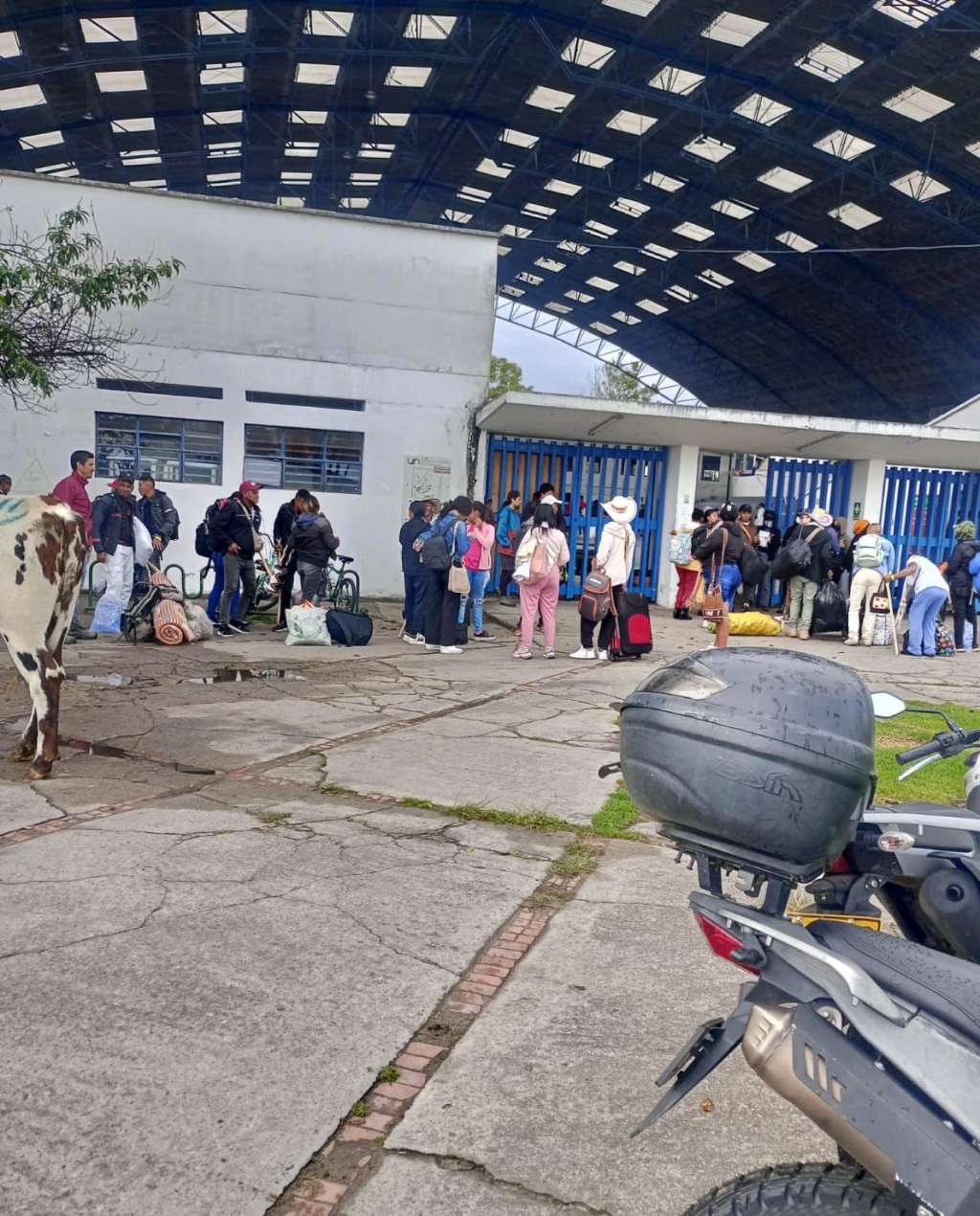Comunidades adscritas al "Congreso de los Pueblos" en las instalaciones de la Universidad Nacional.