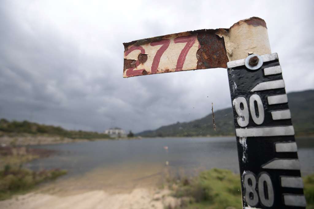 Bajos niveles de agua en esta represa localizada en el municipio de La Calera, a 12 km de Bogotá.