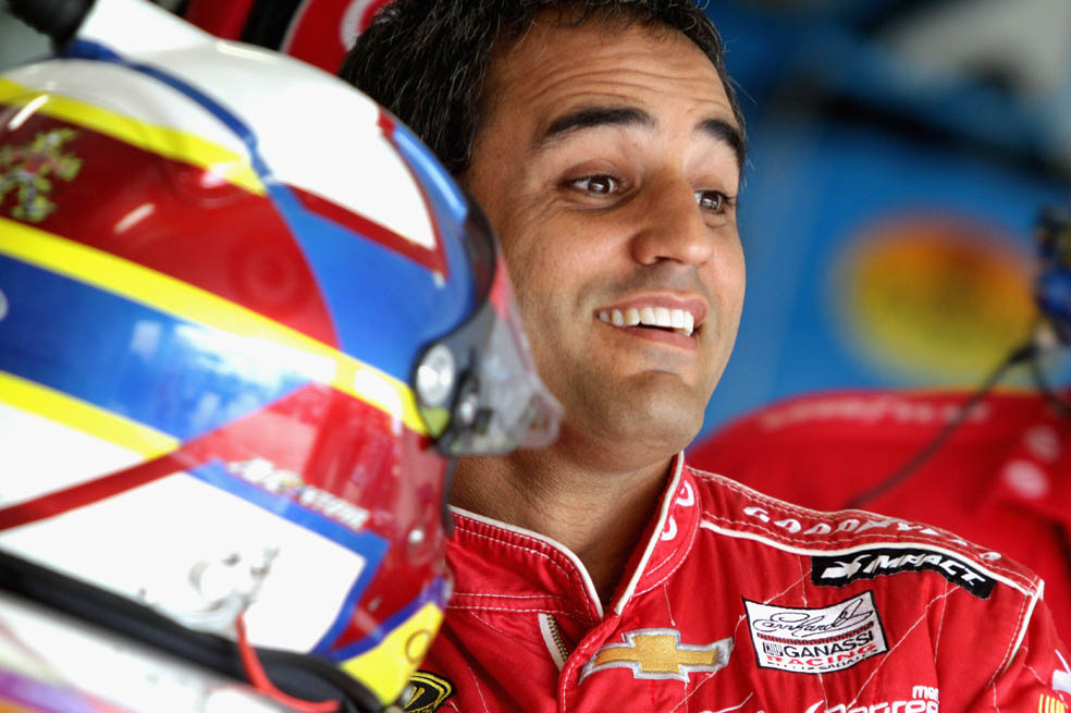Juan Pablo Montoya, ayer en su última carrera en Nascar. / AFP