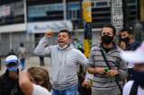 Comerciantes protestaron en Bogotá y bloquearon TransMilenio