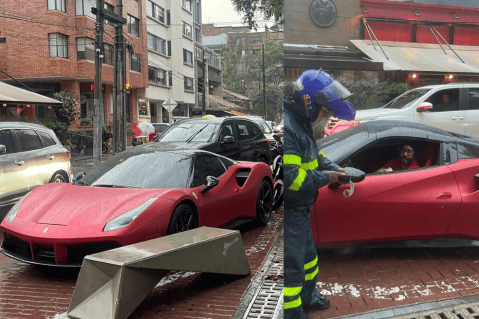 ¿Cuánto vale el Ferrari que fue multado por estar mal parqueado en Bogotá?