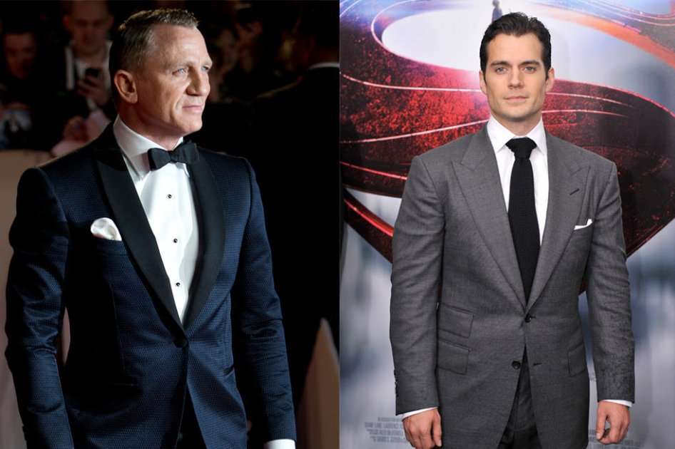 Los actores Daniel Craig y Henry Cavill.