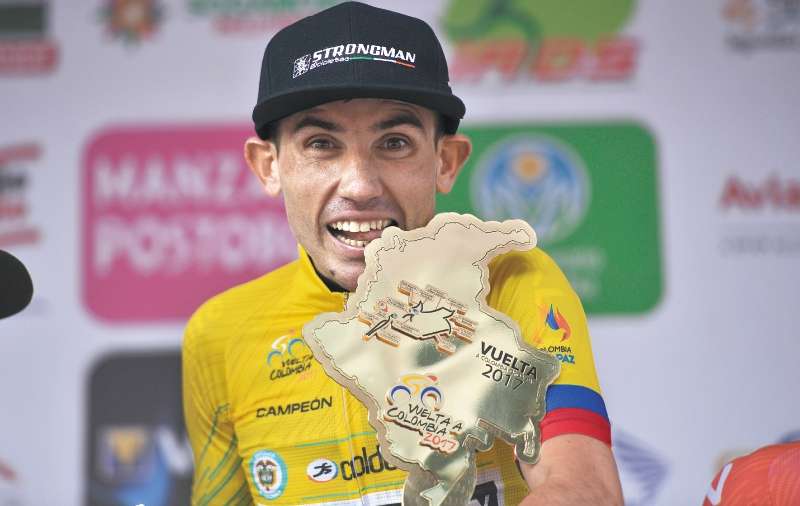 El santandereano Aristóbulo Cala, de 27 años, campeón de la Vuelta a Colombia. / Mauricio Alvarado - El Espectador