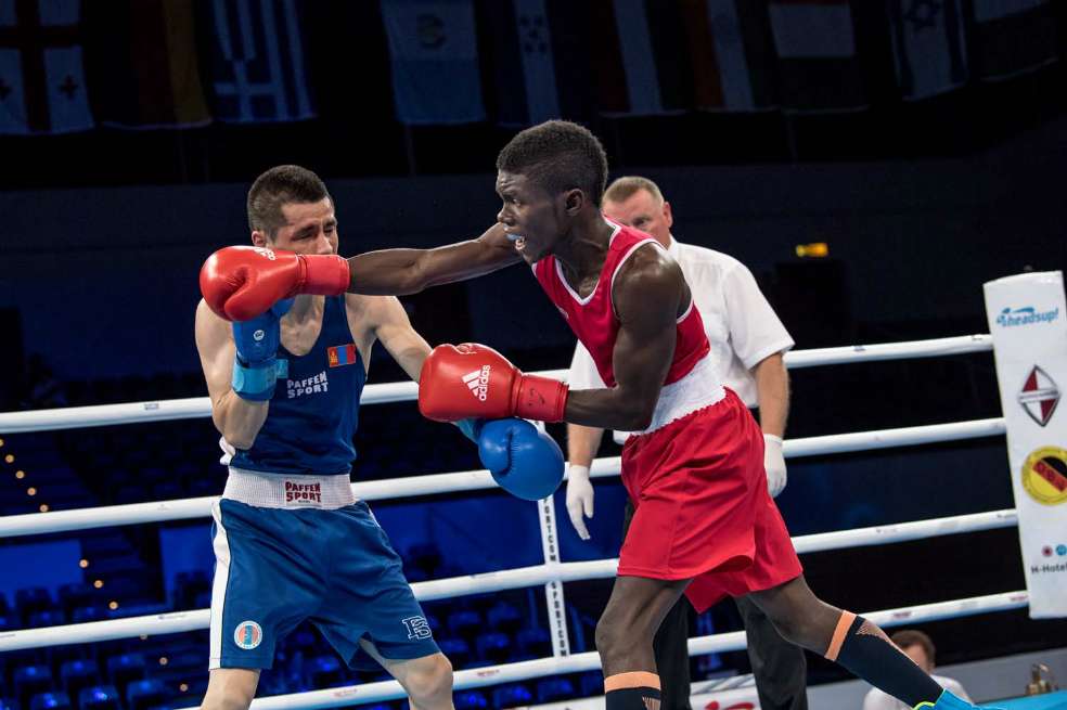 Yuberjen Martínez, boxeador colombiano. / AFP